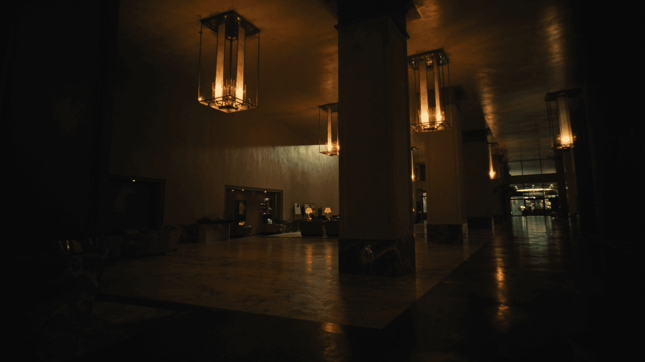 Luxury hotel lobby